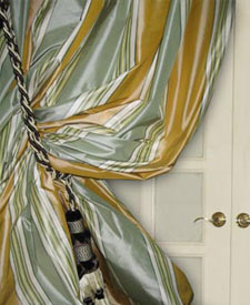Signature Multi-Stripe Silk Taffeta Drapes and Curtains