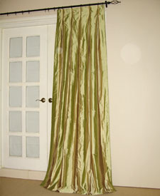 Signature Tuscany Stripe Silk Taffeta Drapes and Curtains