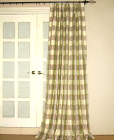 Signature London Plaid Silk Taffeta Drapes and Curtains