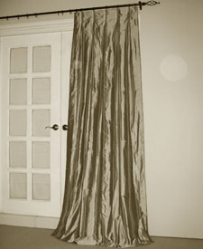 Signature Audrey Stripe Silk Taffeta Drapes and Curtains