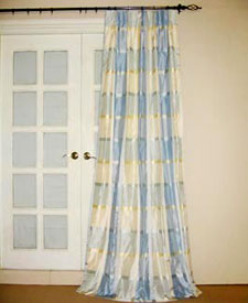 Signature Louisa Check Silk Taffeta Drapes and Curtains